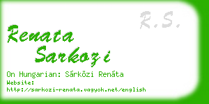 renata sarkozi business card